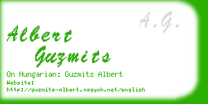 albert guzmits business card